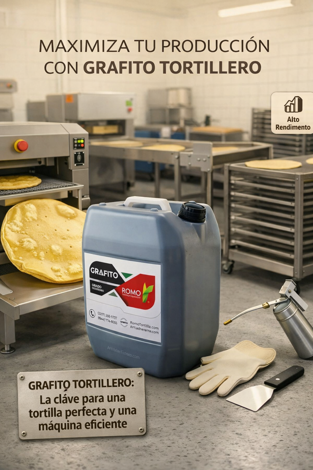 Tortilla Machine Lubricant Grafito ROMO
